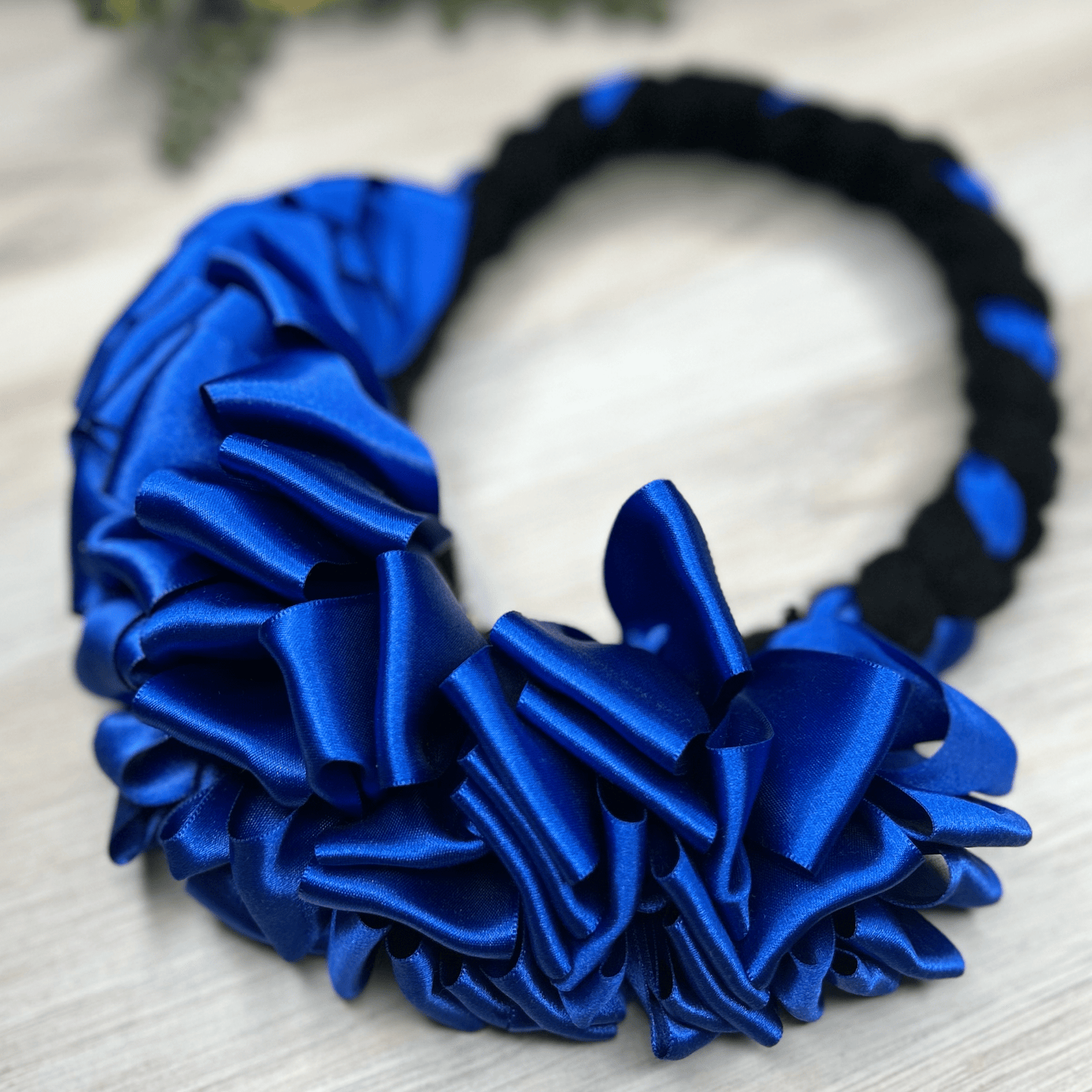 Mexican Braided Headband with Satin Ribbon - Adult