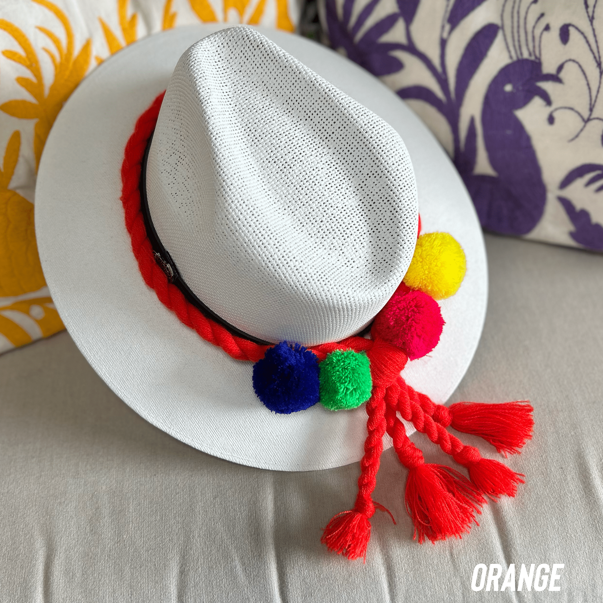 Mexican Braided Pom Pom Hat Band Mexican Braided Pom Pom Hat Band