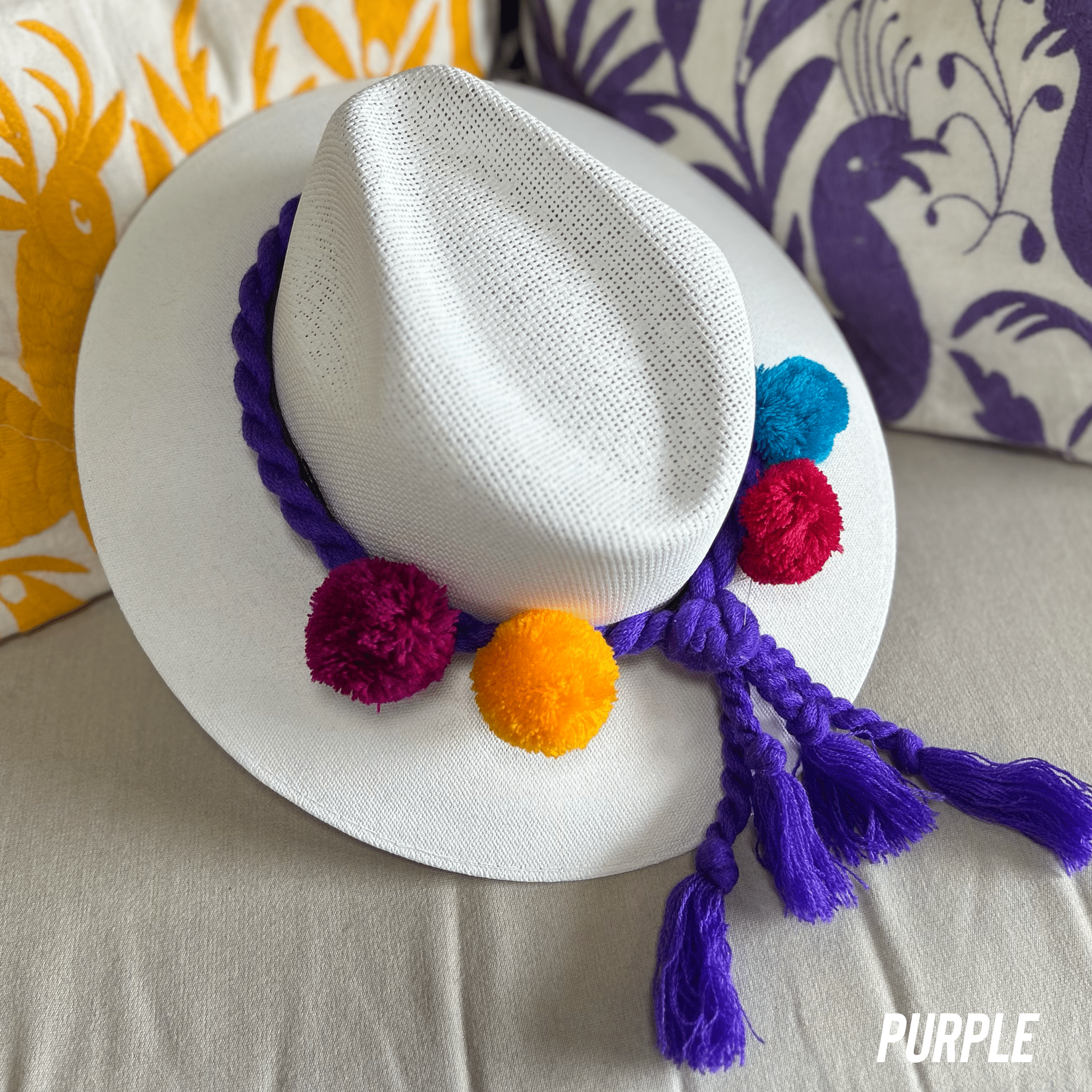 Mexican Braided Pom Pom Hat Band Mexican Braided Pom Pom Hat Band