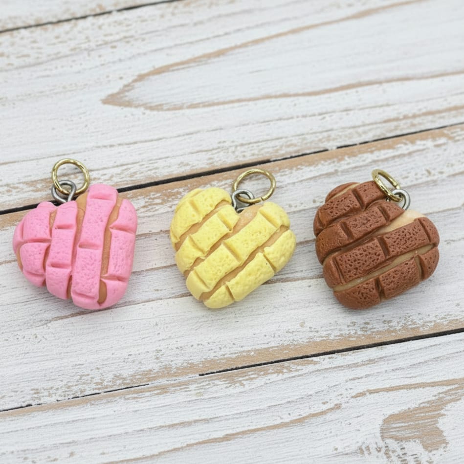 Mexican Bread Heart Concha Charm Mexican Bread Heart Concha Charm | Handmade in Mexico | Camelia