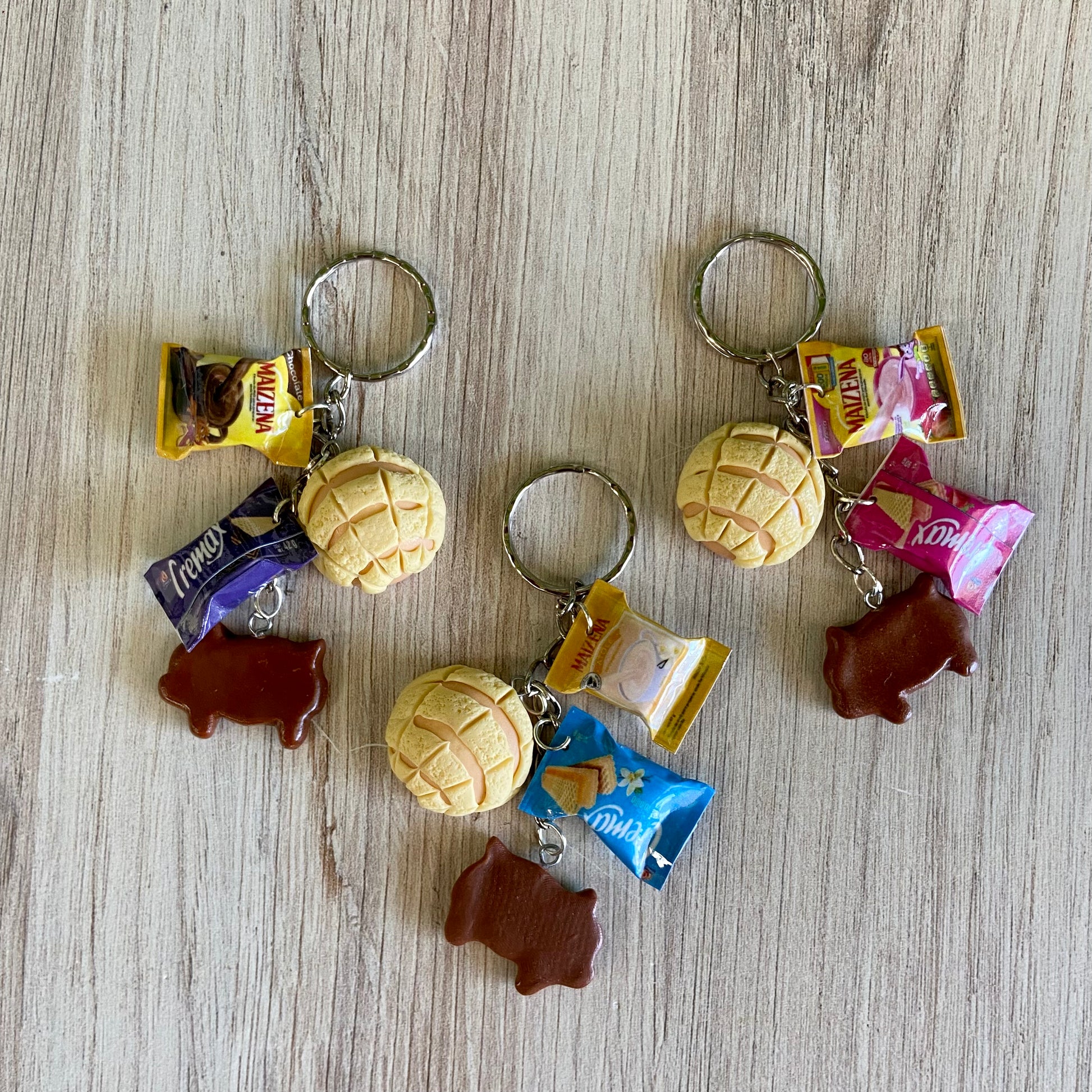 Mexican Charm Keychain - Concha Sweet Bread Mexican Charm Keychain - Concha Sweet Bread