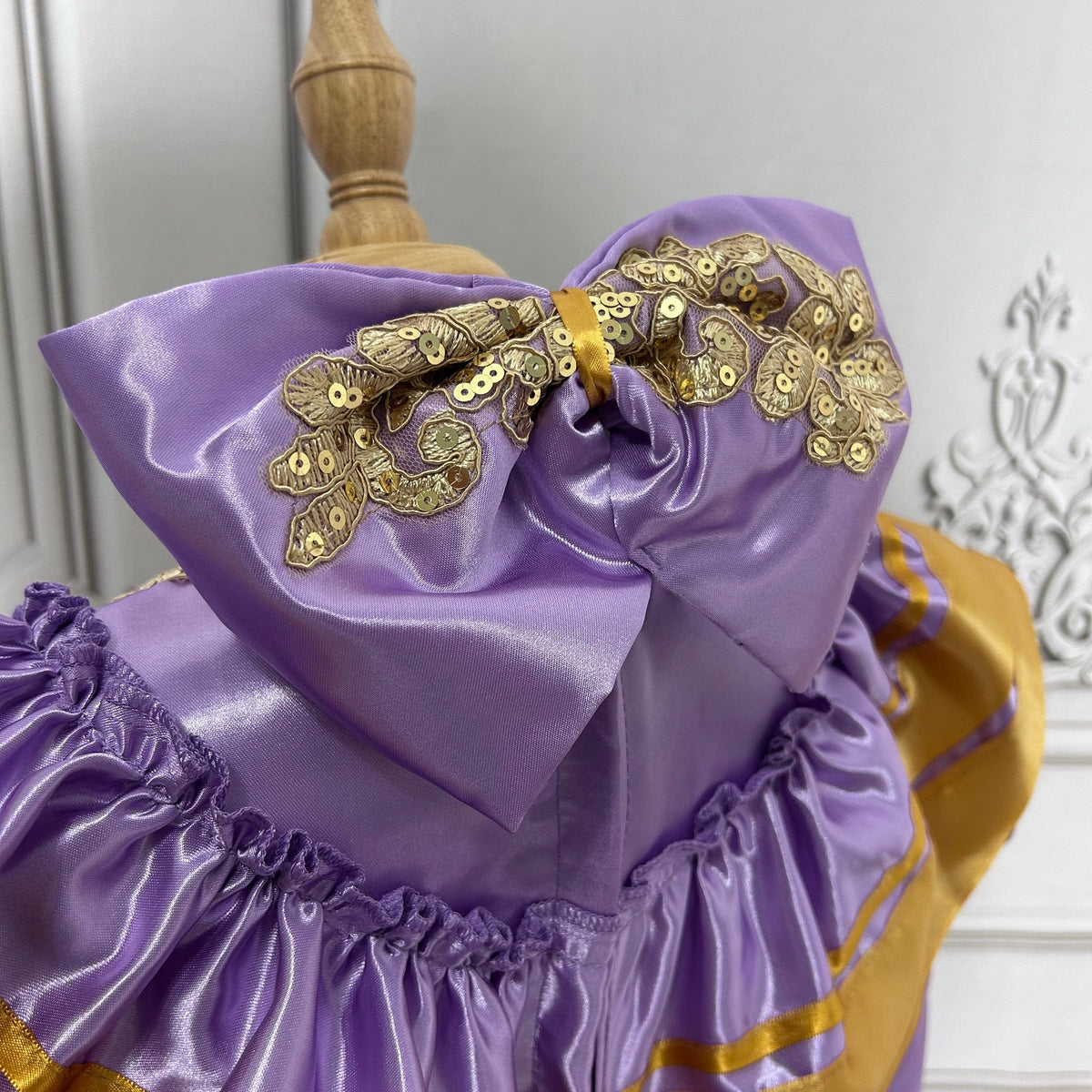 Mexican Charro Dress for Girls - Gold Detail Mexican Charro Dress for Girls - Gold Detail