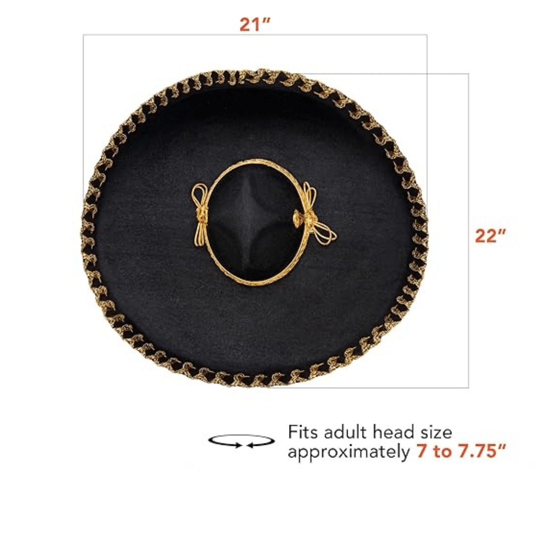 Mexican Charro Hat -  Adult Mexican Charro Hat -  Adult