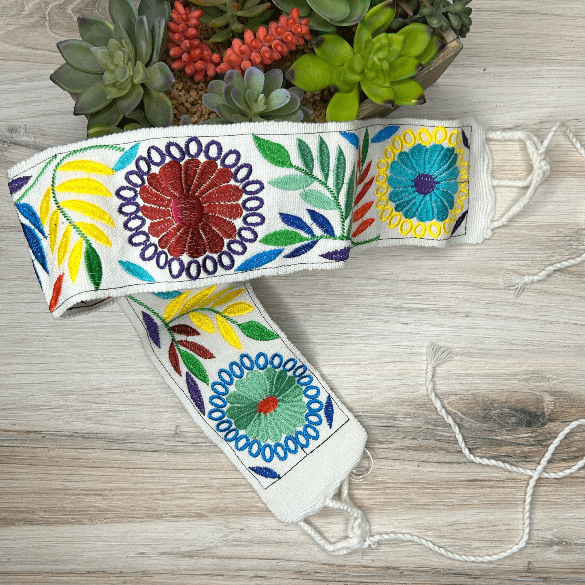 Mexican Embroidered Belt - Rococo