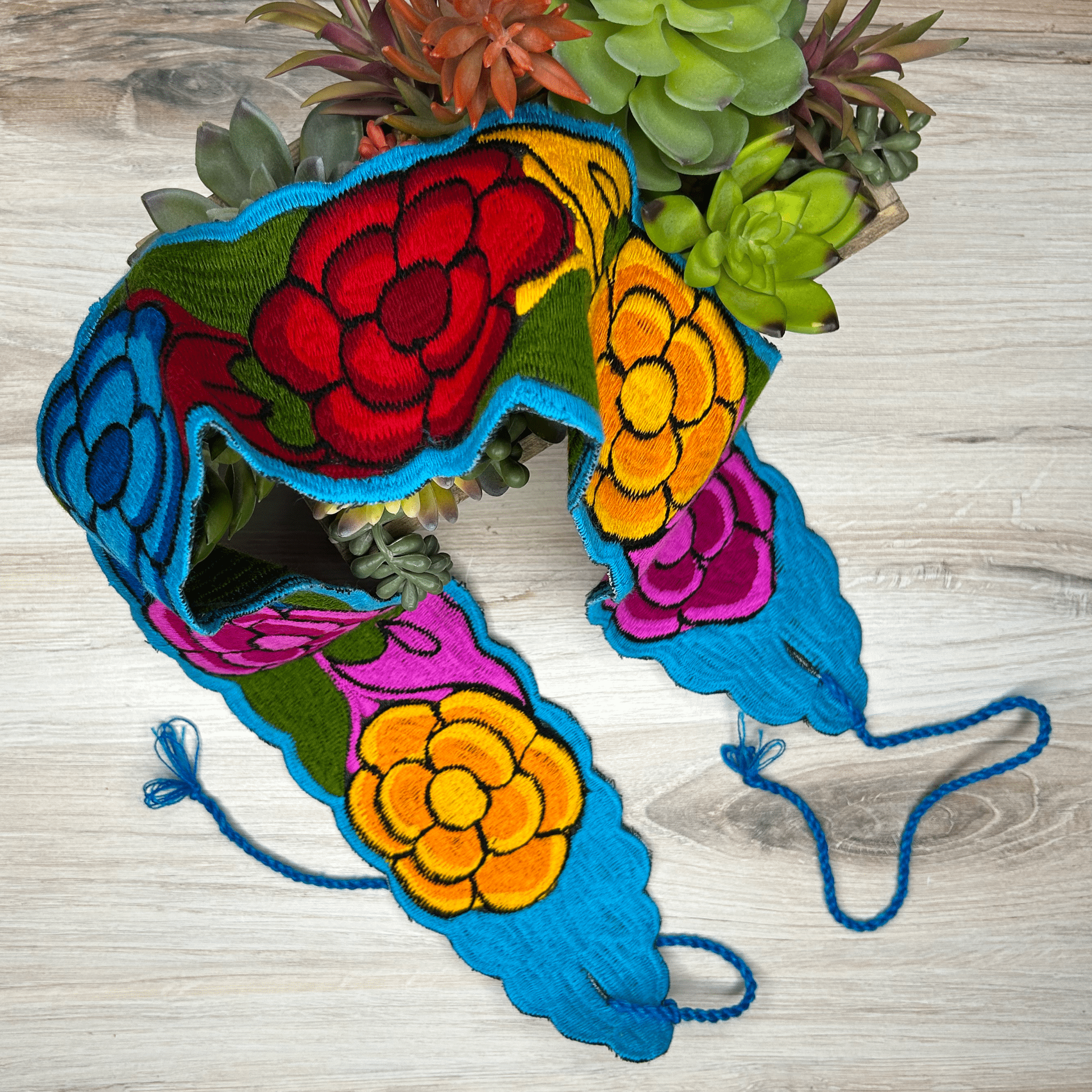 Mexican Embroidered Belt - Zinnia Mexican Embroidered Belt - Zinnia