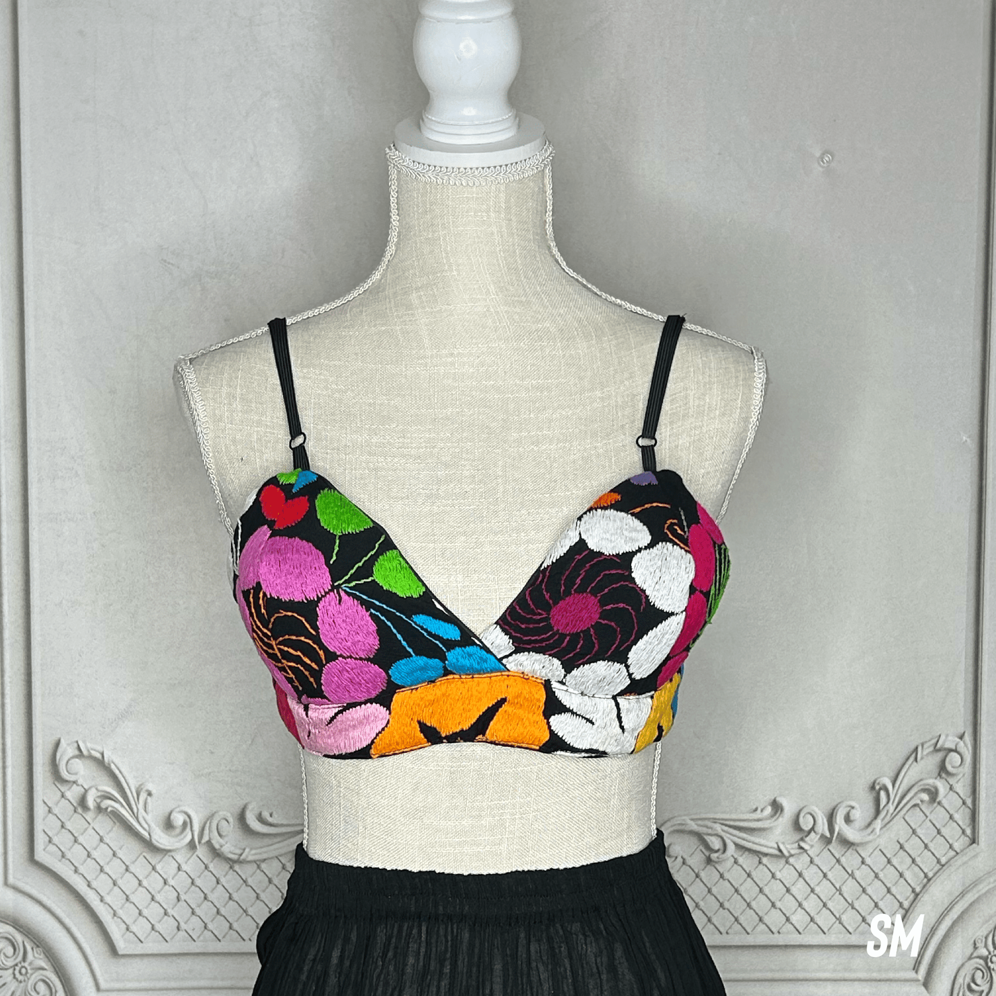 Mexican Embroidered Bikini Top  - Jalapa