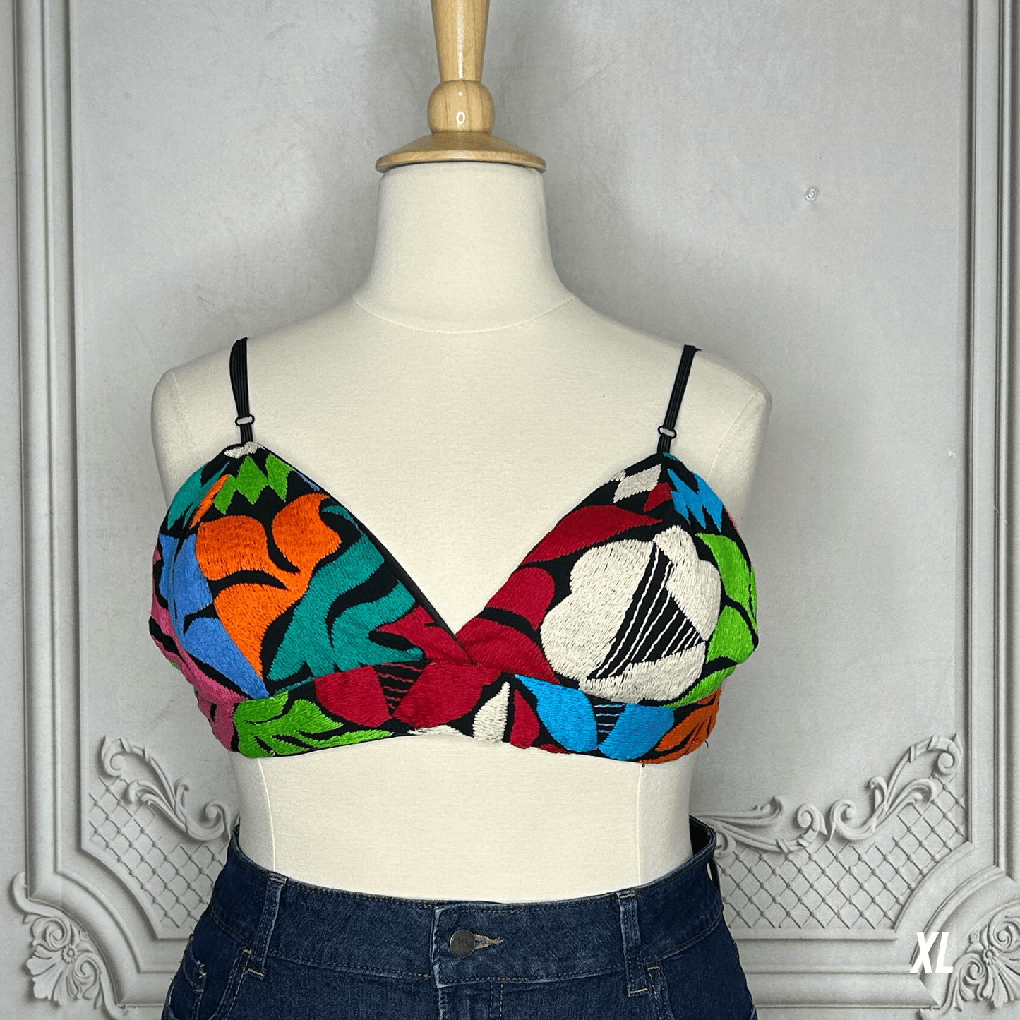 Mexican Embroidered Bikini Top  - Jalapa