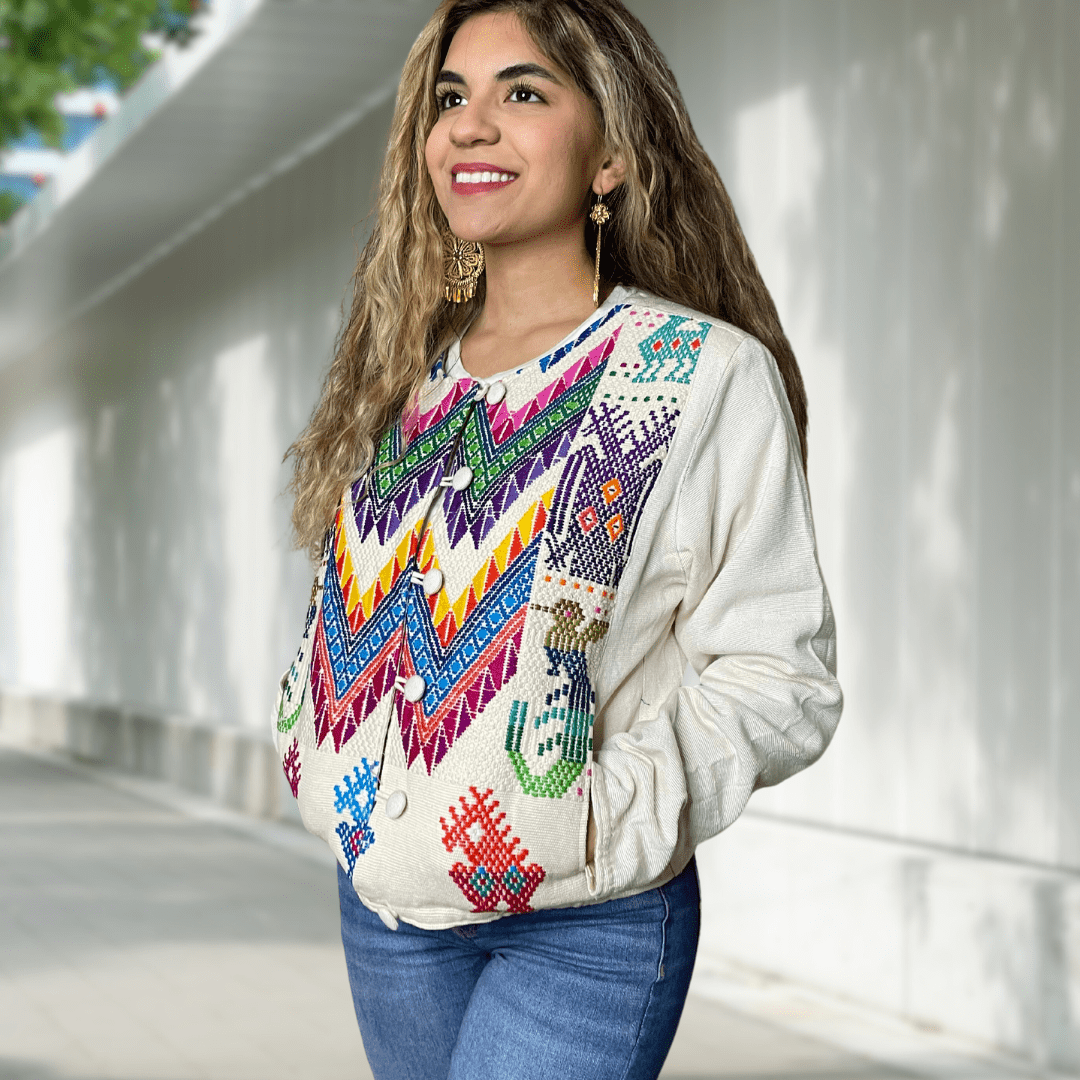 Mexican Embroidered Bolero Jacket - Maya – Camelia Mexican