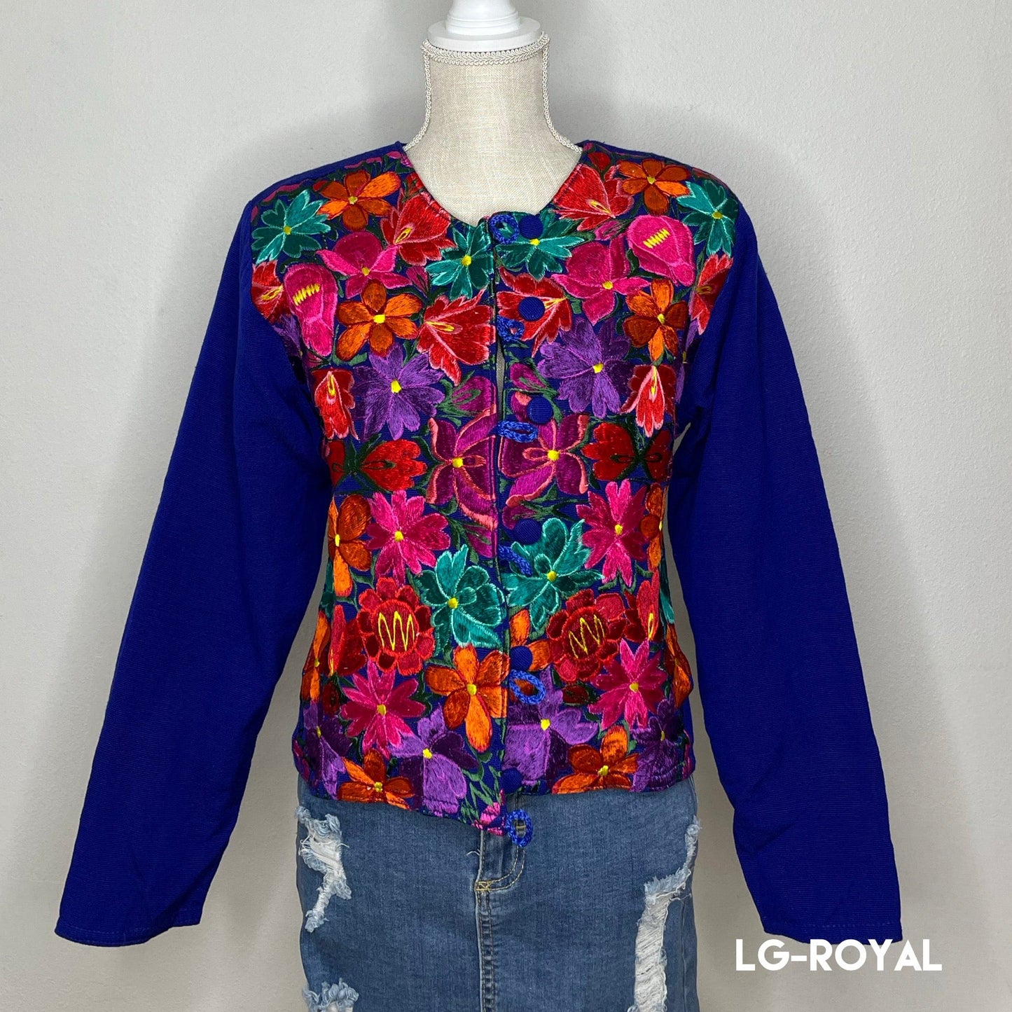 Mexican Embroidered Bolero Jacket - Zinnia