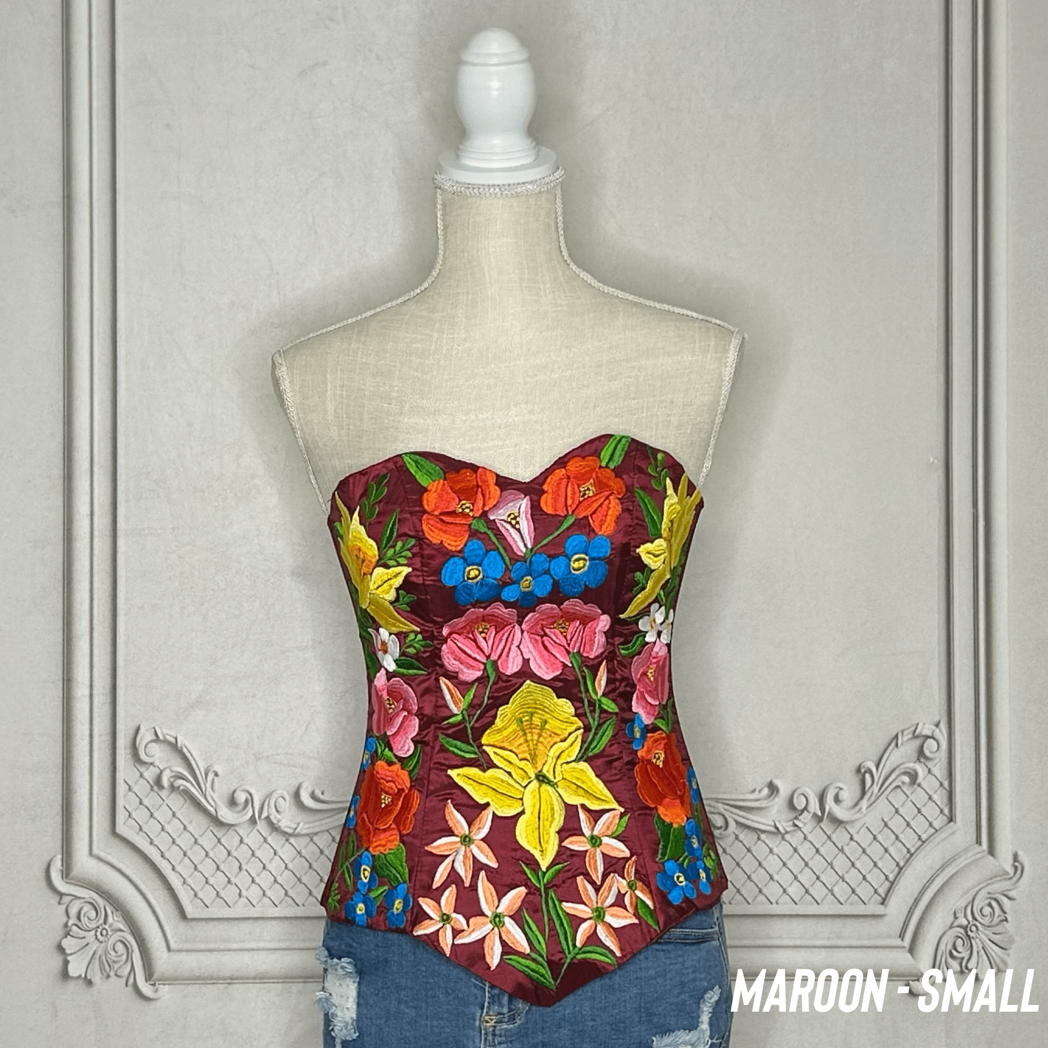 Mexican Embroidered Corset