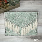 Mexican Embroidered Crossbody Clutch - Zinnia Mexican Embroidered Crossbody Clutch - Zinnia