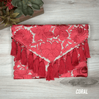Mexican Embroidered Crossbody Clutch - Zinnia Mexican Embroidered Crossbody Clutch - Zinnia