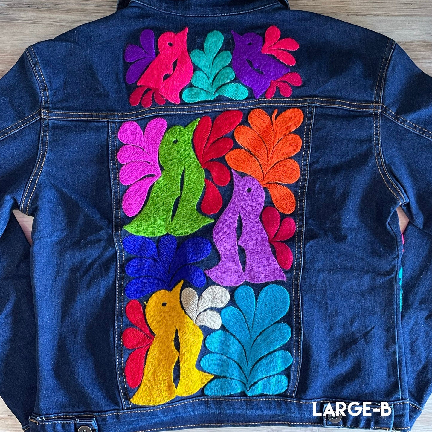 Mexican Embroidered Denim Jacket - Jalapa