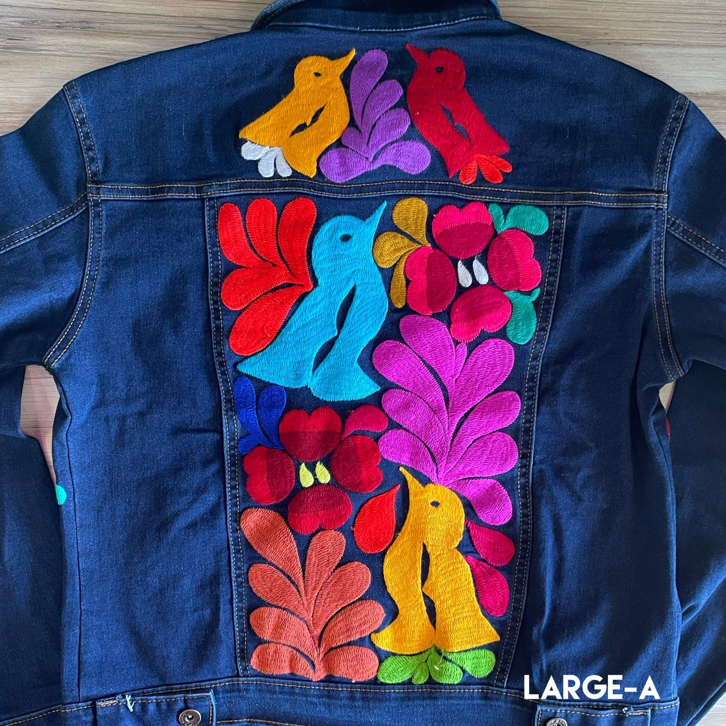 Mexican Embroidered Denim Jacket - Jalapa