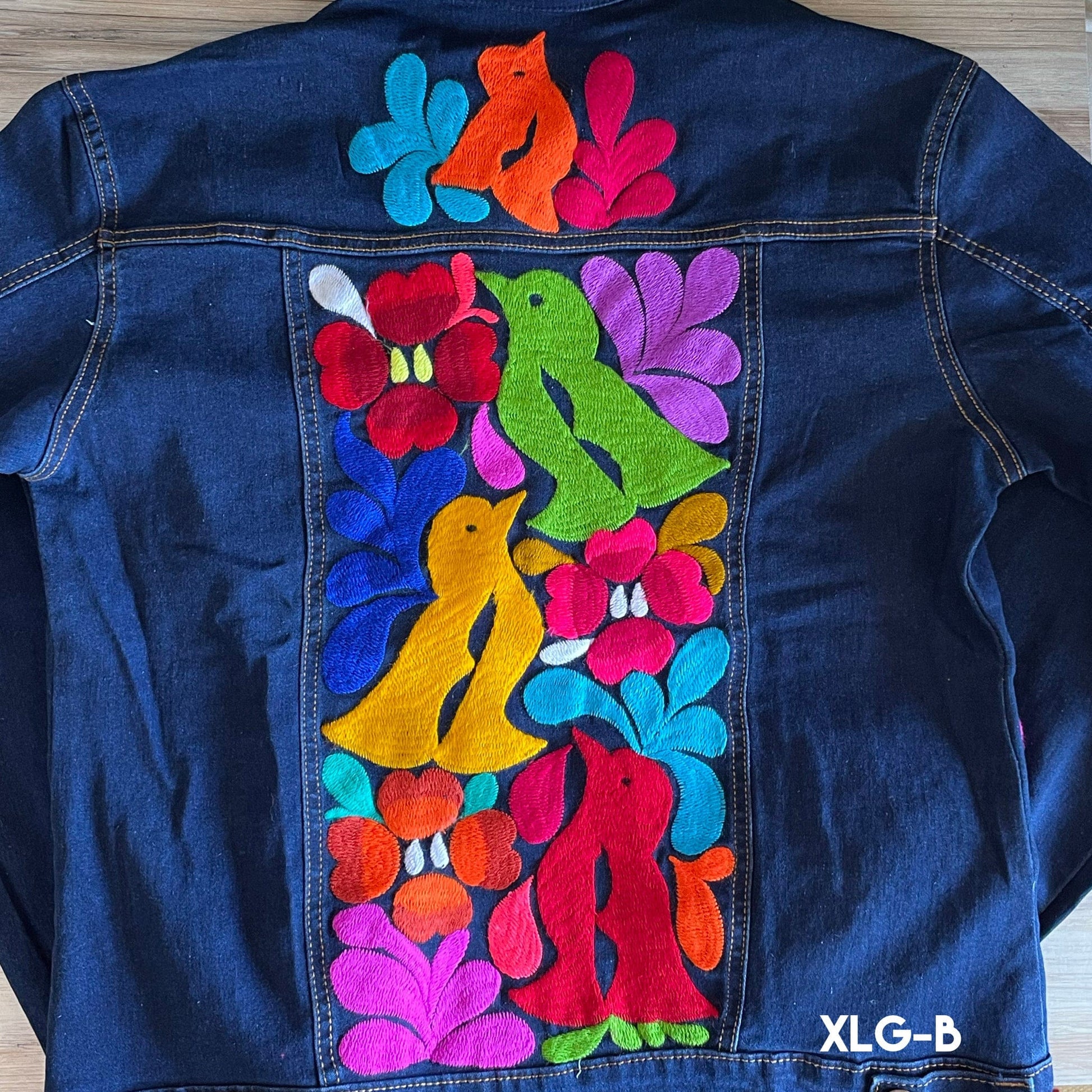 Mexican Embroidered Denim Jacket - Jalapa