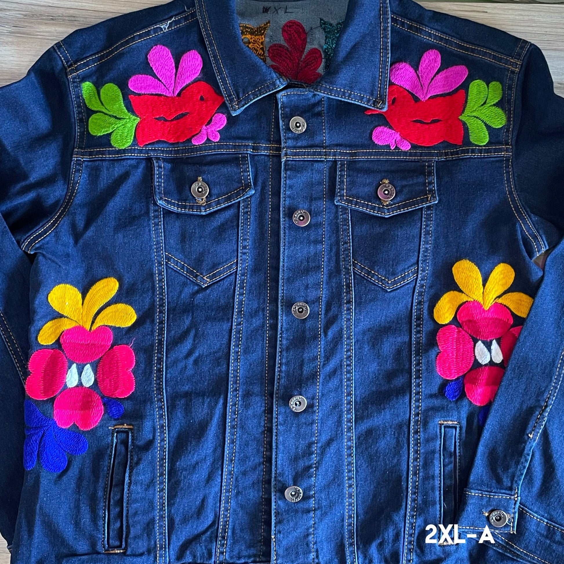 Mexican Embroidered Denim Jacket - Jalapa