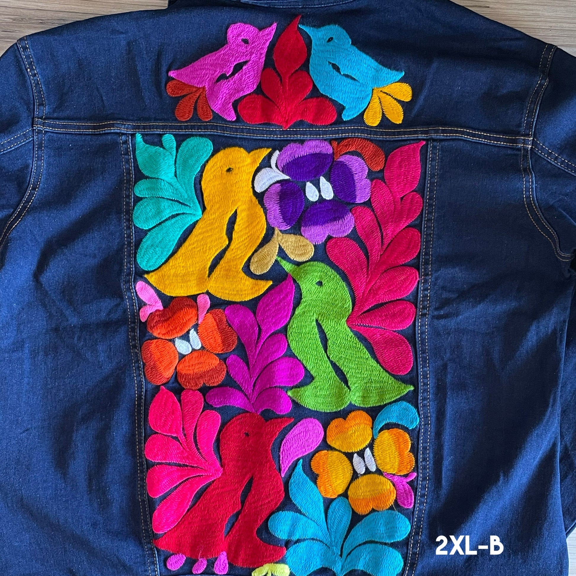 Mexican Embroidered Denim Jacket - Jalapa