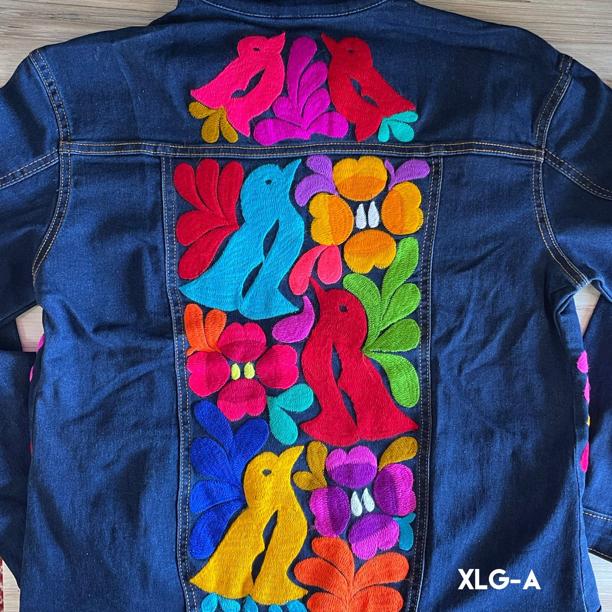 Mexican Embroidered Denim Jacket - Jalapa