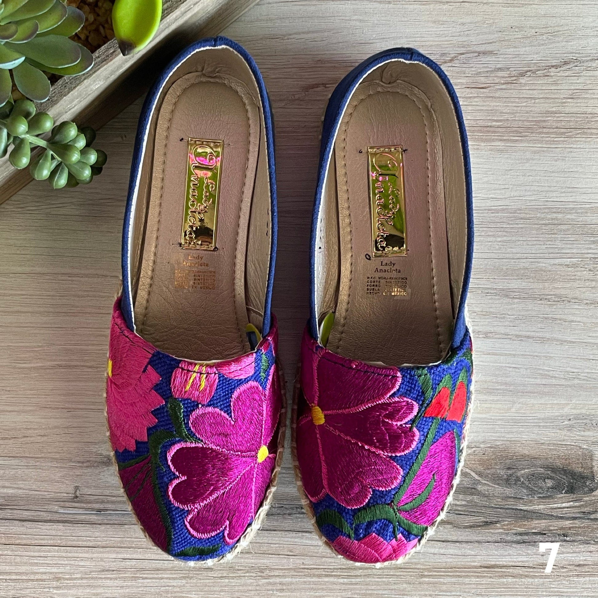 Mexican Embroidered Espadrille Shoes Zinnia