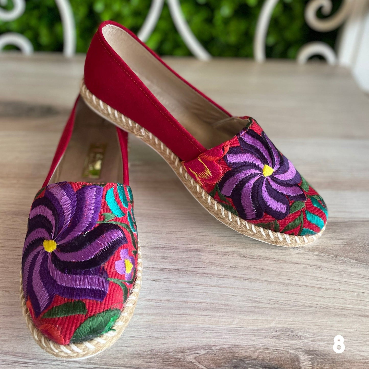 Mexican Embroidered Espadrille Shoes Zinnia