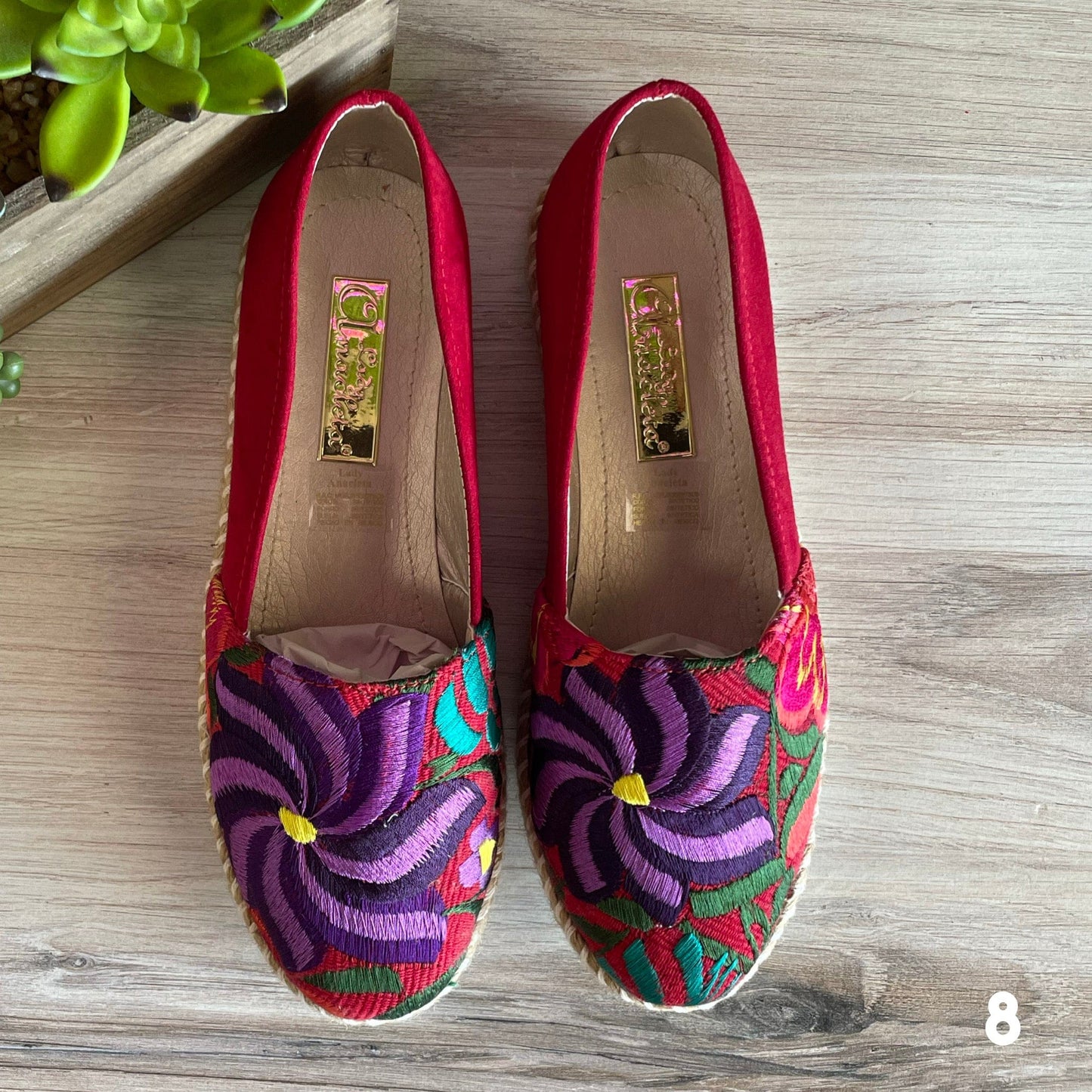 Mexican Embroidered Espadrille Shoes Zinnia