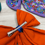 Mexican Embroidered Hair Bow - Daisy Mexican Embroidered Hair Bow - Daisy