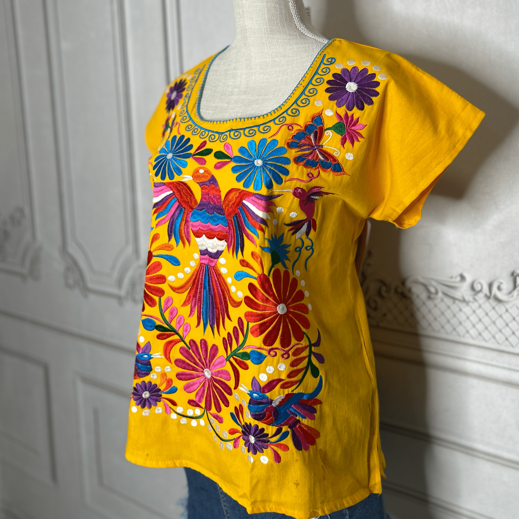 Mexican Embroidered Hummingbird Tunic Mexican Embroidered Hummingbird Tunic
