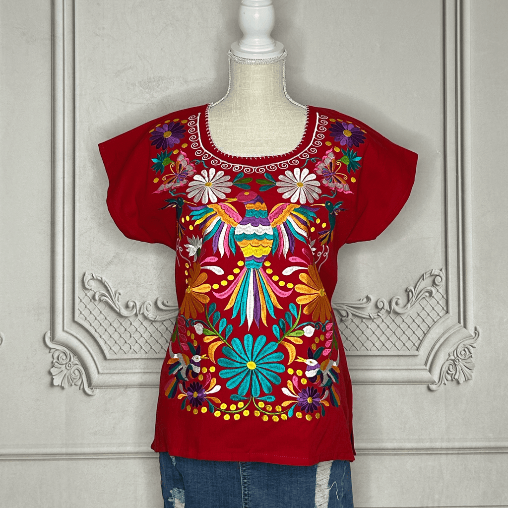 Mexican Embroidered Hummingbird Tunic Mexican Embroidered Hummingbird Tunic