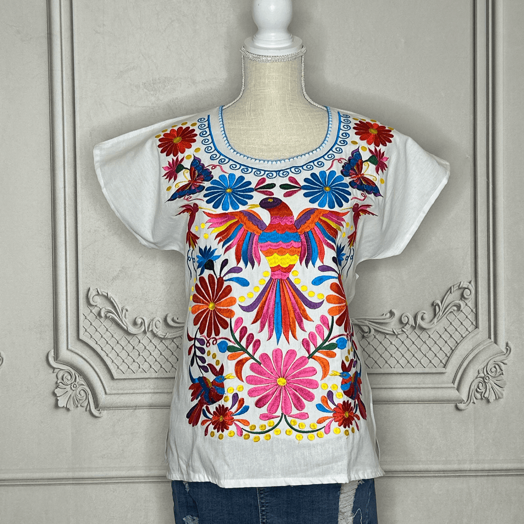 Mexican Embroidered Hummingbird Tunic Mexican Embroidered Hummingbird Tunic