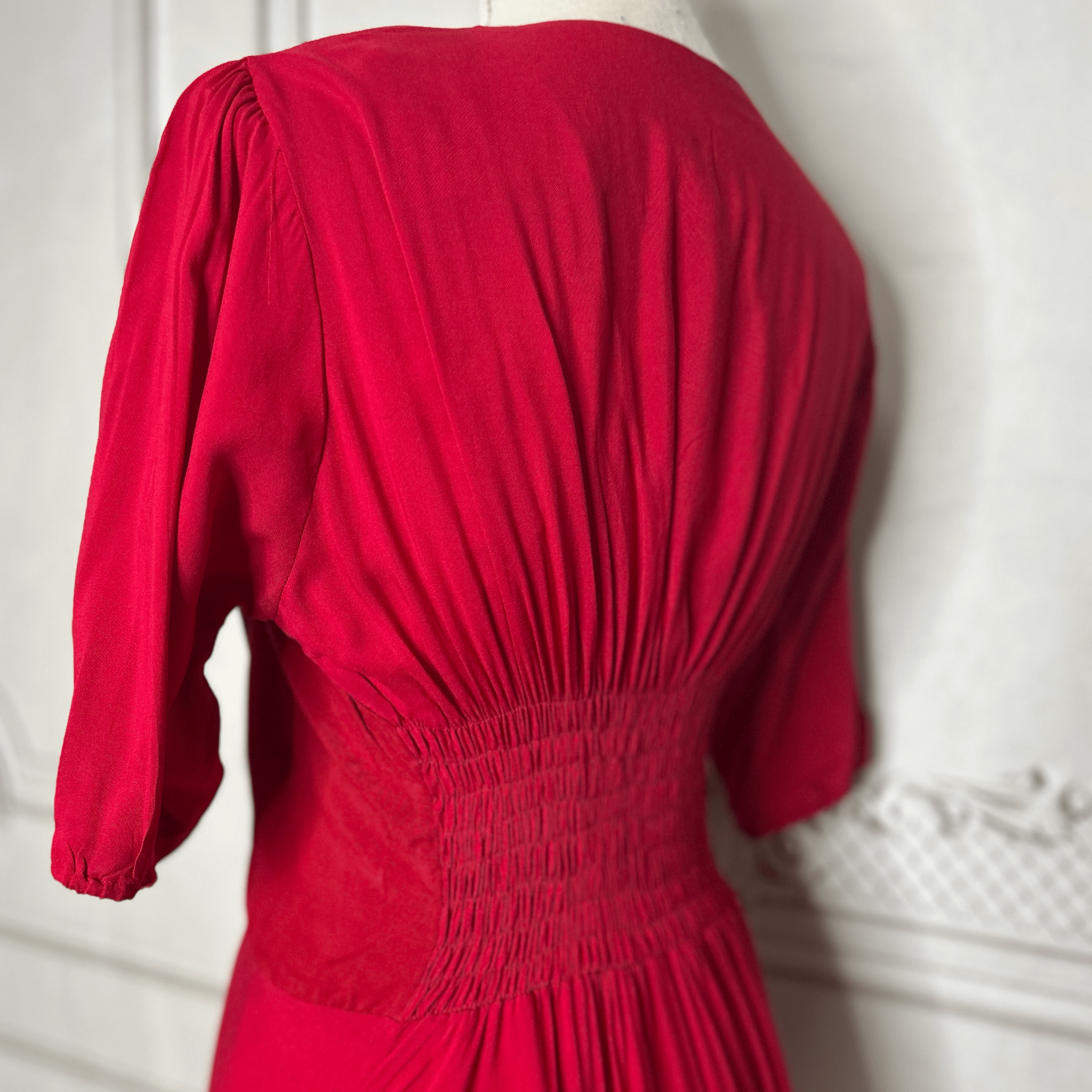 Mexican Embroidered Knee Length Dress - Margarita Mexican Embroidered Knee Length Dress - Margarita