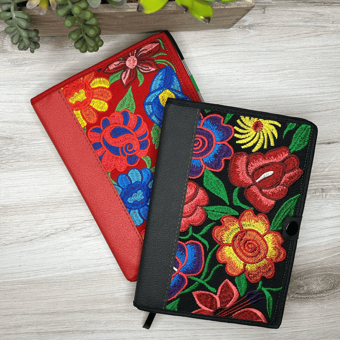 Mexican Embroidered Notebook Cover - Paradise