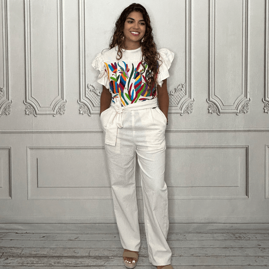 Mexican Embroidered Otomi Jumpsuit Mexican Embroidered Otomi Jumpsuit