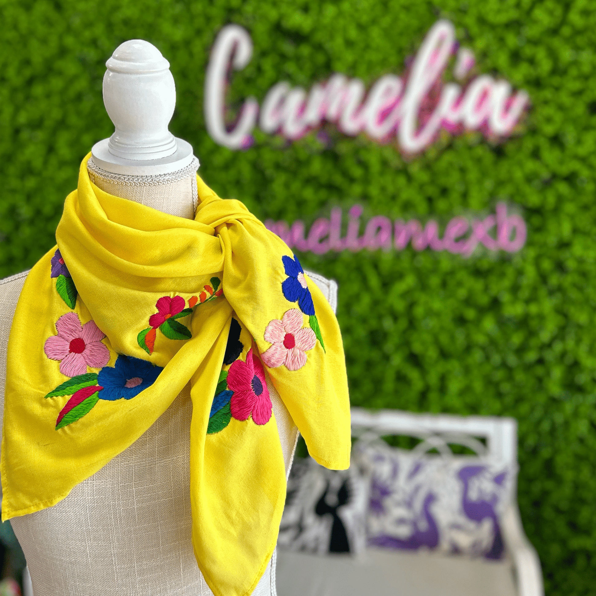 Mexican Embroidered Scarf