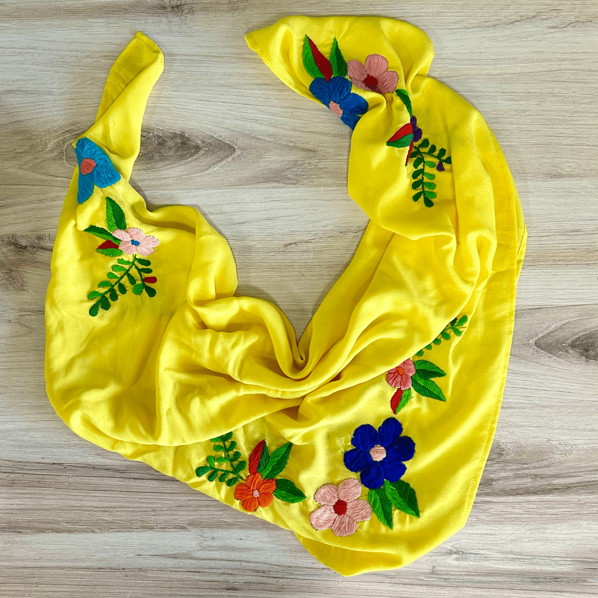 Mexican Embroidered Scarf