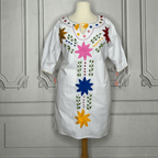 Mexican Embroidered Short Sleeve PLUS Size Dress - Jazmin Mexican Embroidered Short Sleeve PLUS Size Dress - Jazmin