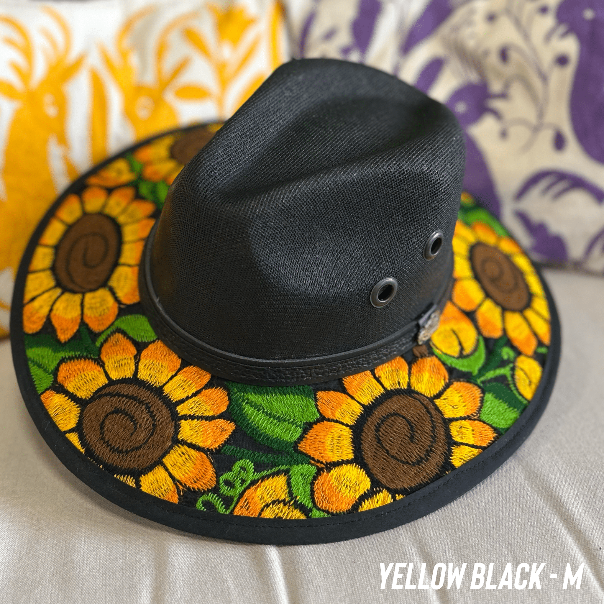 Mexican Embroidered Sun Hat - Daisy Mexican Embroidered Sun Hat - Daisy