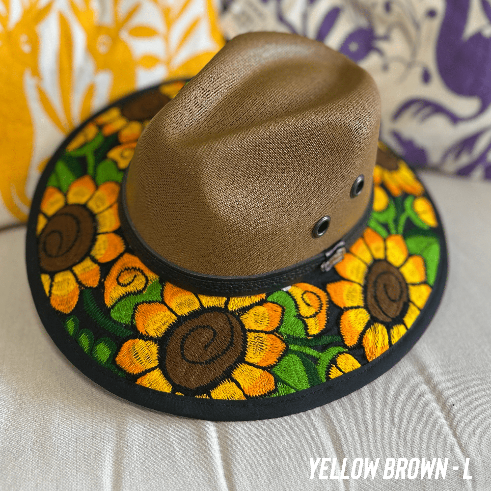 Mexican Embroidered Sun Hat - Daisy Mexican Embroidered Sun Hat - Daisy