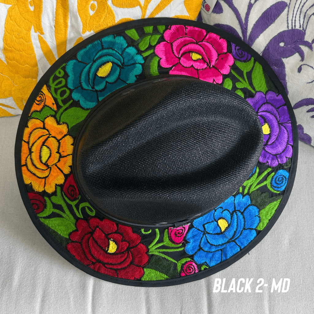 Mexican Embroidered Sun Hat Zinnia Mexican Embroidered Sun Hat Zinnia
