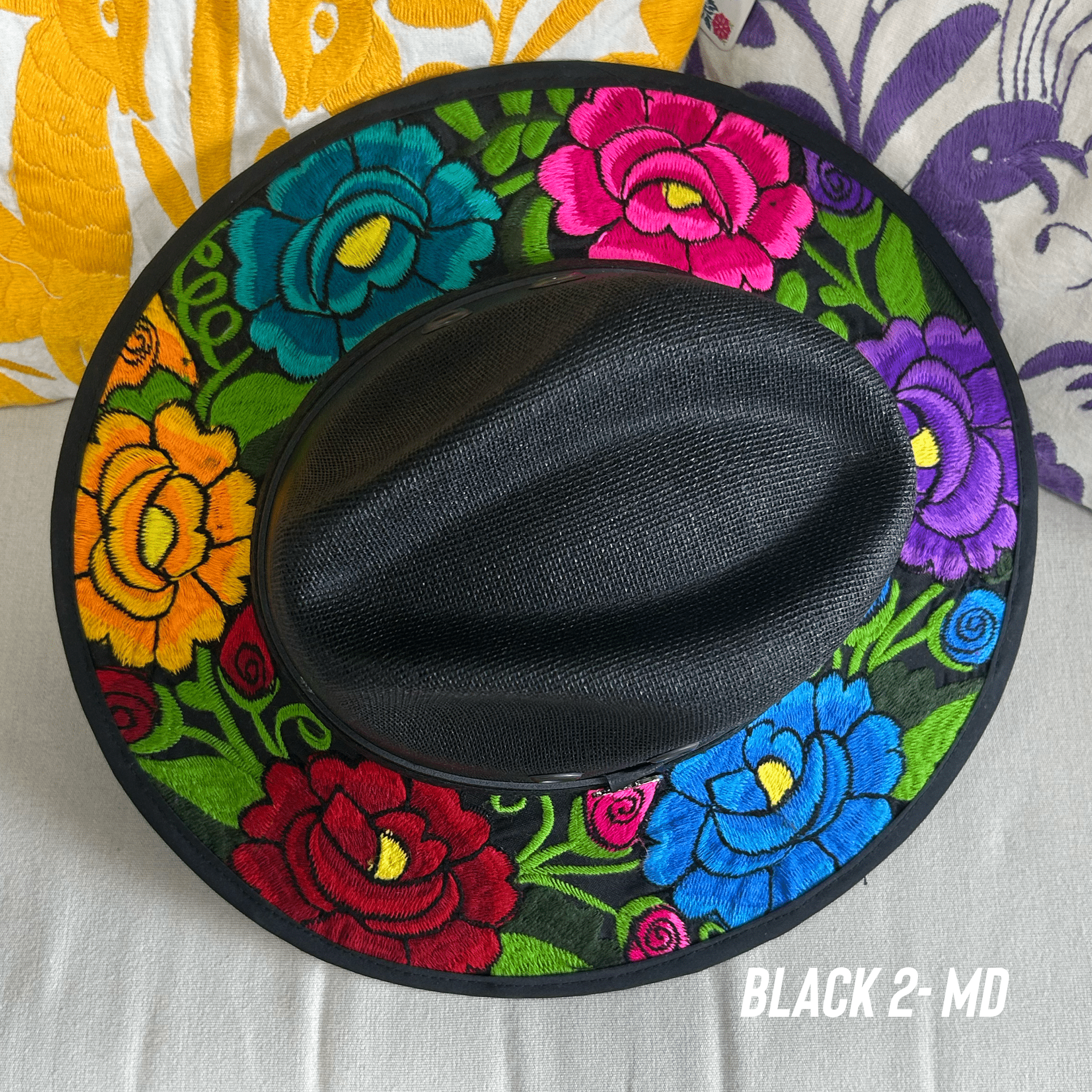 Mexican Embroidered Sun Hat Zinnia Mexican Embroidered Sun Hat Zinnia