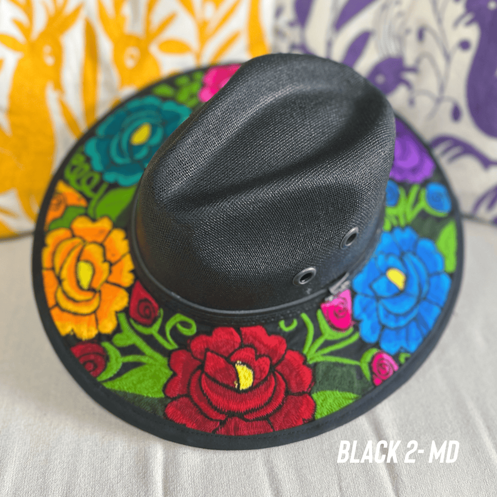 Mexican Embroidered Sun Hat Zinnia Mexican Embroidered Sun Hat Zinnia