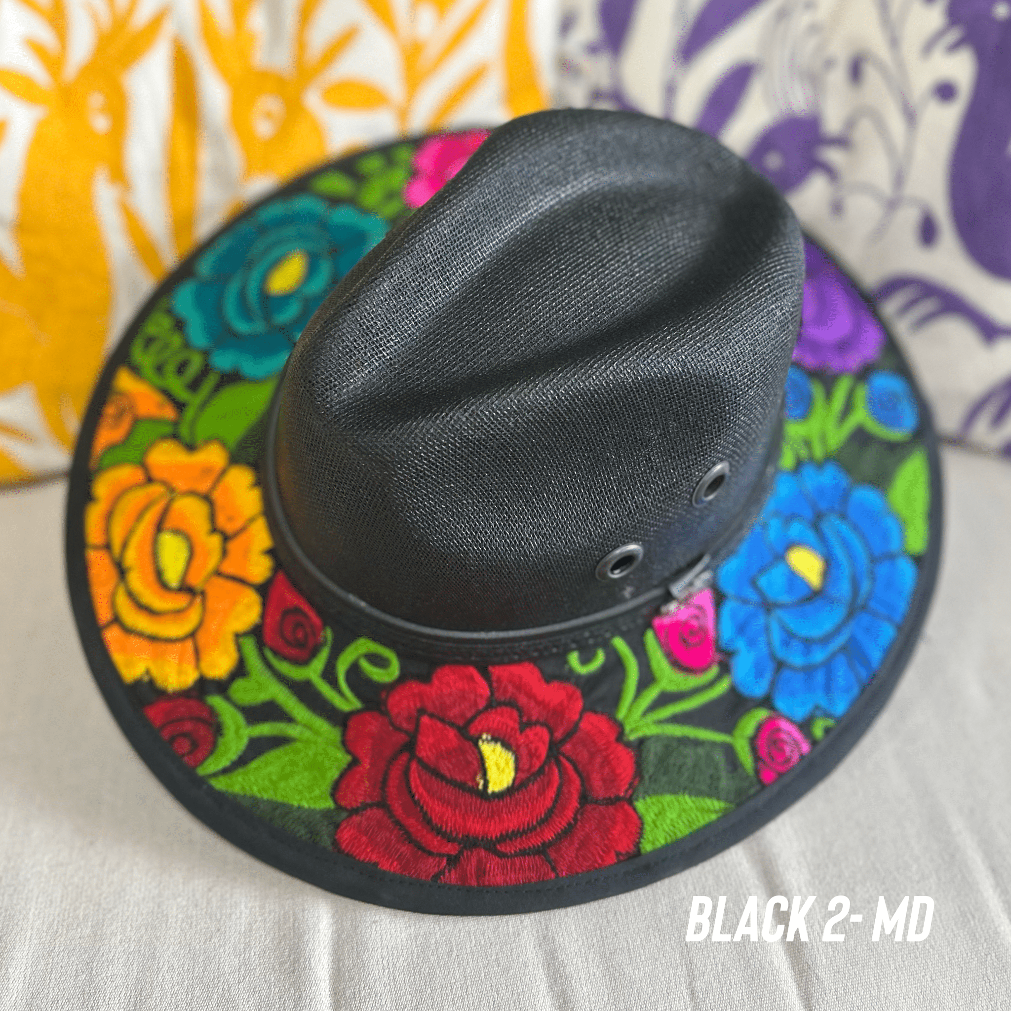 Mexican Embroidered Sun Hat Zinnia Mexican Embroidered Sun Hat Zinnia