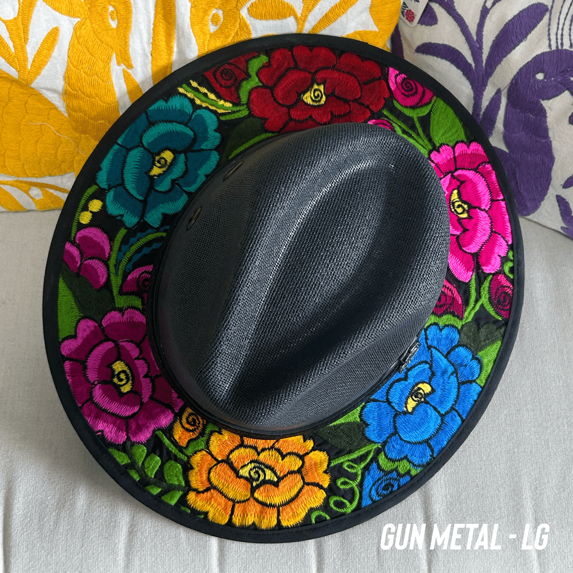 Mexican Embroidered Sun Hat Zinnia Mexican Embroidered Sun Hat Zinnia