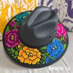 Mexican Embroidered Sun Hat Zinnia Mexican Embroidered Sun Hat Zinnia