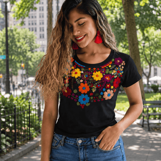 Mexican Embroidered T-Shirt - Rosie Mexican Embroidered T-Shirt - Rosie