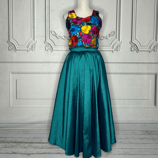 Mexican Flower Girl Dress  - Zinnia Crop