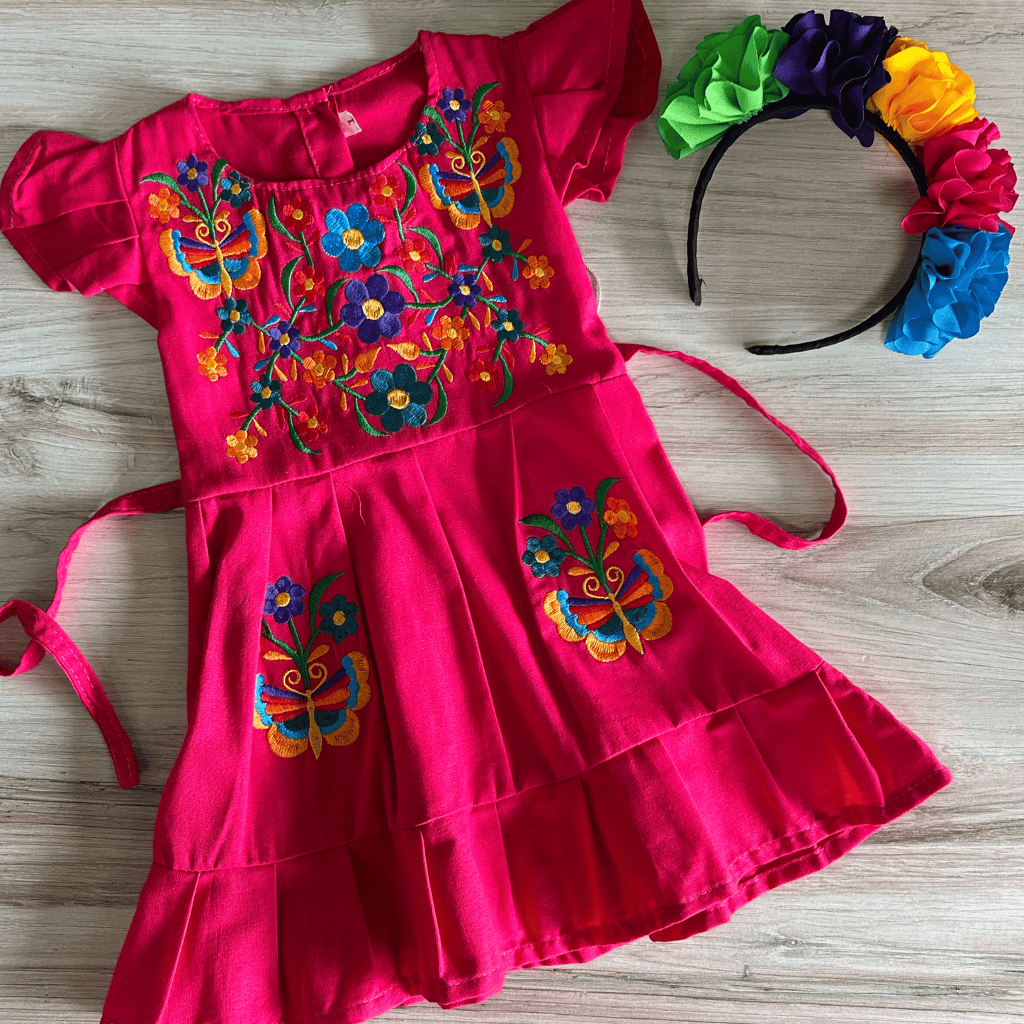 Mexican Girl Dress - Butterflies