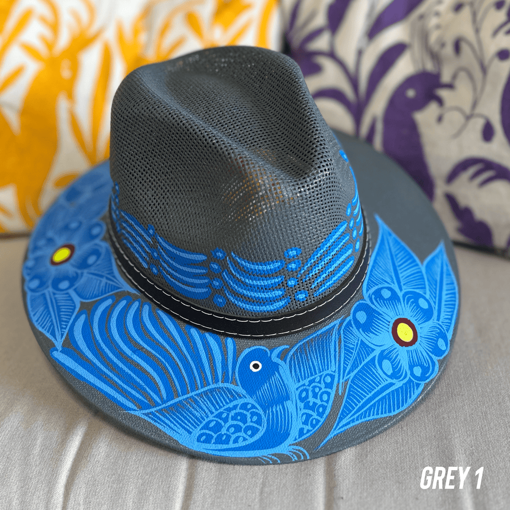 Mexican Hand Painted  Sun Hat - Daisy Mexican Hand Painted  Sun Hat - Daisy