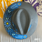 Mexican Hand Painted  Sun Hat - Daisy Mexican Hand Painted  Sun Hat - Daisy