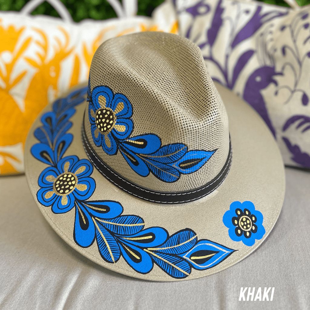 Mexican Hand Painted  Sun Hat - Daisy Mexican Hand Painted  Sun Hat - Daisy