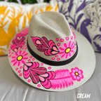 Mexican Hand Painted  Sun Hat - Daisy Mexican Hand Painted  Sun Hat - Daisy